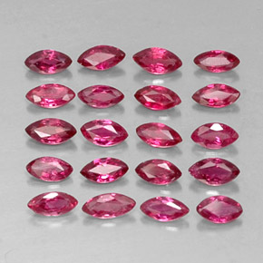 カラットの天然ピンクレッドルビー（3.6×1.7 mm・マーキス）