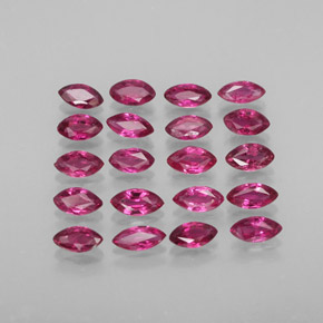 カラットの天然ピンクレッドルビー（3.6×2 mm・マーキス）