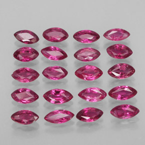 カラットの天然ピンクレッドルビー（3.6×2 mm・マーキス）
