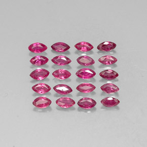 カラットの天然ピンクレッドルビー（3.6×1.8 mm・マーキス）