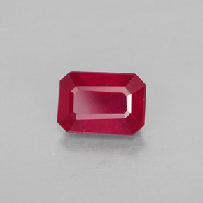 1.40カラットの天然ピンクレッドルビー（7×5 mm・エメラルドカット）