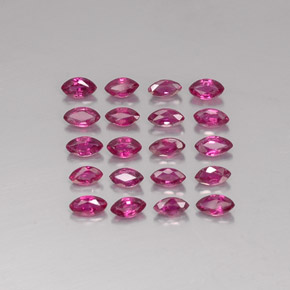 カラットの天然ピンクレッドルビー（3.7×2 mm・マーキス）