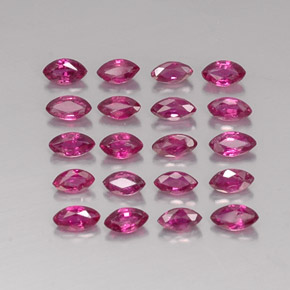 カラットの天然ピンクレッドルビー（3.7×2 mm・マーキス）