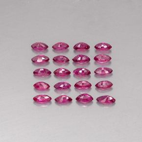 カラットの天然ピンクレッドルビー（3.7×2 mm・マーキス）