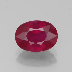 1.86カラットの天然ピンクレッドルビー（8.2×6.1 mm・オーバルカット）