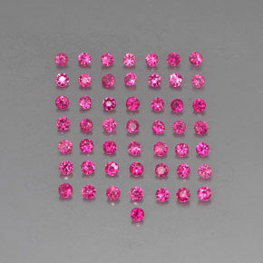 カラットの天然ピンクレッドルビー（1.62 mm・ラウンドカット）