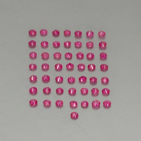 1.16カラットの天然薄いレッドルビー（1.69 mm・ラウンドカット）