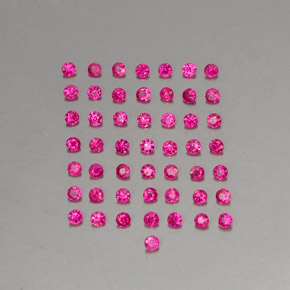 1.36カラットの天然バイオレットレッドルビー（1.79 mm・ラウンドカット）