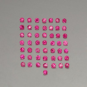 カラットの天然バイオレットレッドルビー（1.66 mm・ラウンドカット）