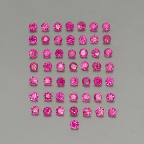 カラットの天然バイオレットレッドルビー（1.60 mm・ラウンドカット）