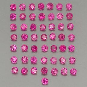 カラットの天然バイオレットレッドルビー（1.60 mm・ラウンドカット）