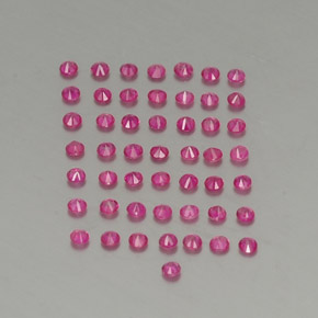 カラットの天然バイオレットレッドルビー（1.60 mm・ラウンドカット）