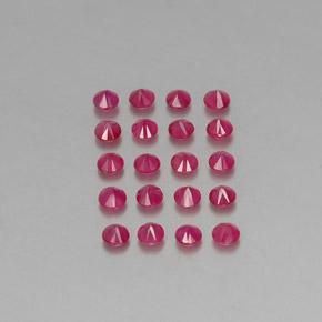 2.18カラットの天然ミディアムレッドルビー（2.78 mm・ラウンドカット）