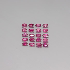 カラットの天然ピンクレッドルビー（3.8×1.9 mm・マーキス）