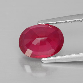 2.54カラットの天然ピンクレッドルビー（8.8×6.7 mm・オーバルカット）