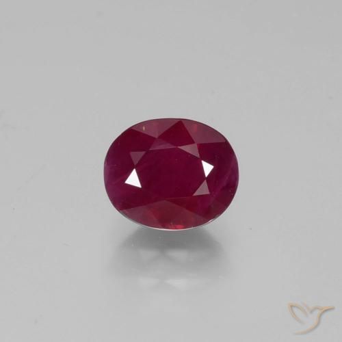 1.21ct 天然 ワインレッド ルビー, 楕円形, VS-SI