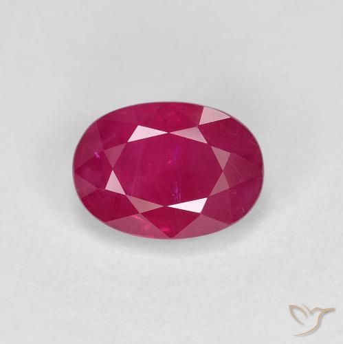 1.23ct 天然 ピンクがかったレッド ルビー, 楕円形, VS-SI