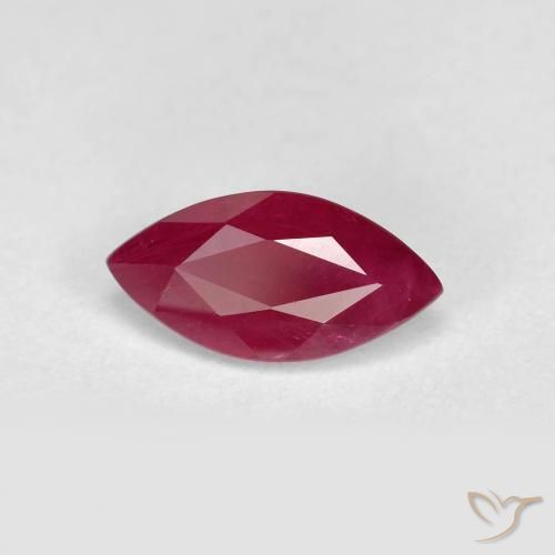 1.28ct 天然 ミディアムレッド ルビー, マーキーズ, VS-SI