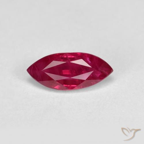 1.14ct 天然 ミディアムレッド ルビー, マーキーズ, VS-SI