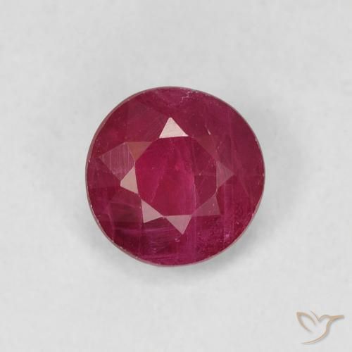 0.79ct 天然 濃い紅 ルビー, ラウンド, VS-SI