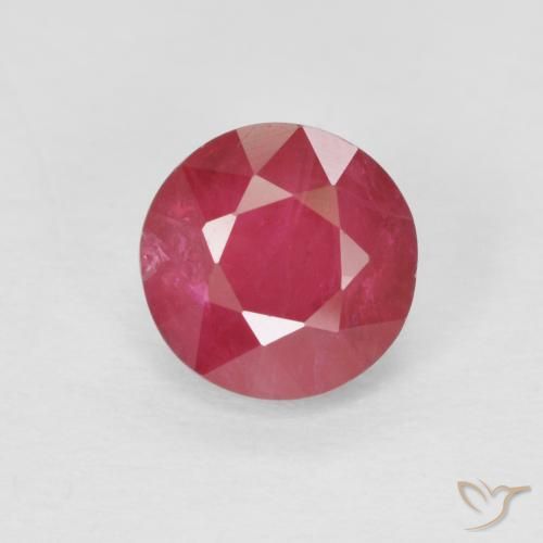 0.92ct 天然 濃い紅 ルビー, ラウンド, VS-SI