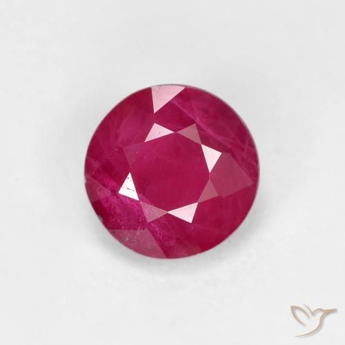 0.79ct 天然 赤みがかったピンク ルビー, ラウンド, VS-SI