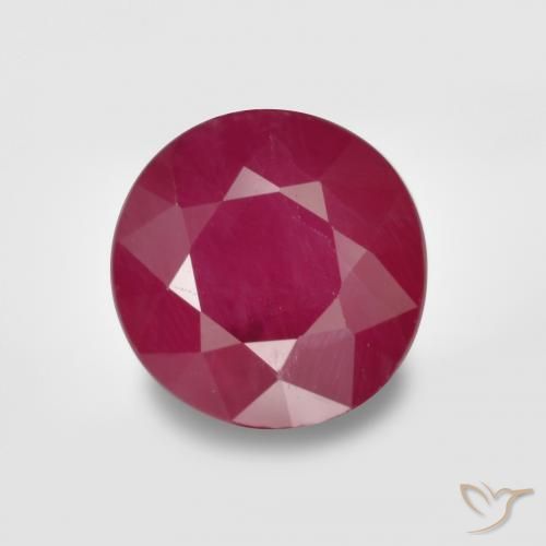 0.97ct 天然 ピンクがかったレッド ルビー, ラウンド, VS-SI