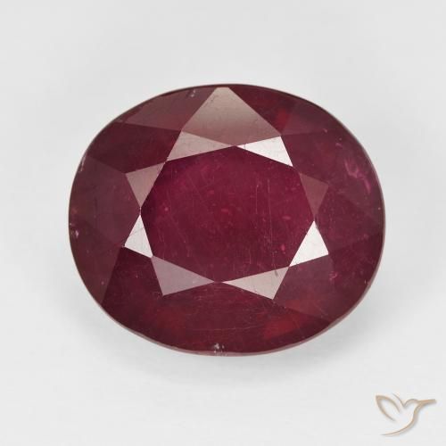 13.27ct 天然 ワインレッド ルビー, 楕円形, VS-SI