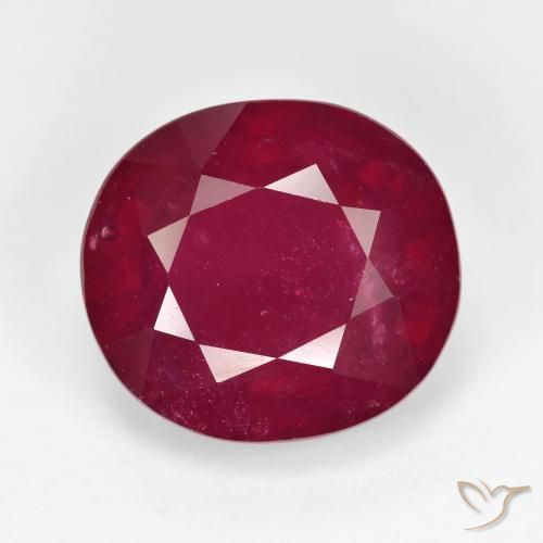13.44ct 天然 ディープレッド ルビー, 楕円形, VS-SI