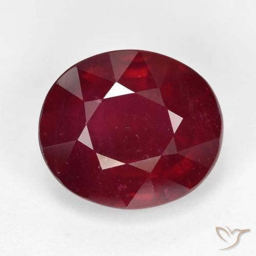 9.58ct 天然 ダークレッド ルビー, 楕円形, VS-SI
