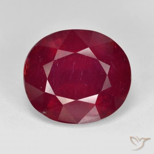 13.50ct 天然 ディープレッド ルビー, 楕円形, VS-SI