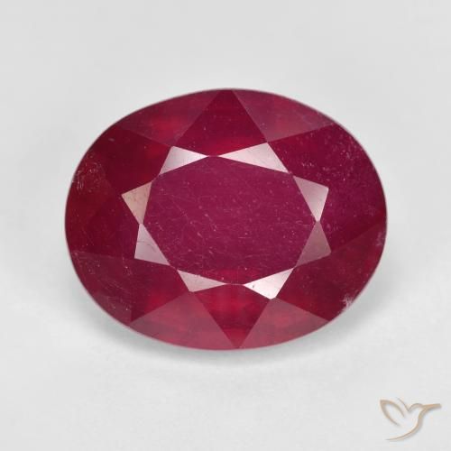12.82ct 天然 ディープレッド ルビー, 楕円形, VS-SI