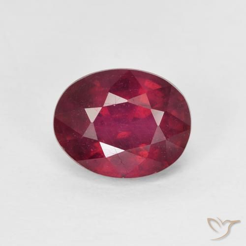 1.90ct 天然 濃い赤みがかったピンク ルビー, 楕円形, VS-SI