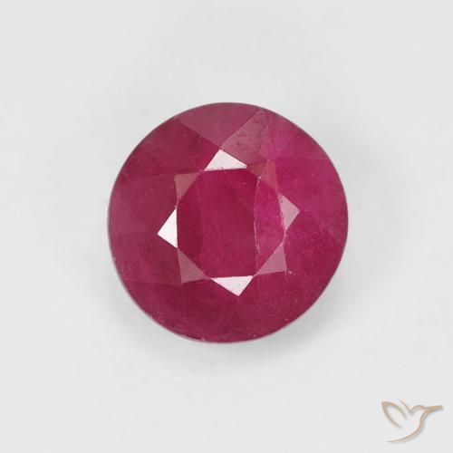 0.97ct 天然 ジャム・レッド ルビー, ラウンド, VS-SI