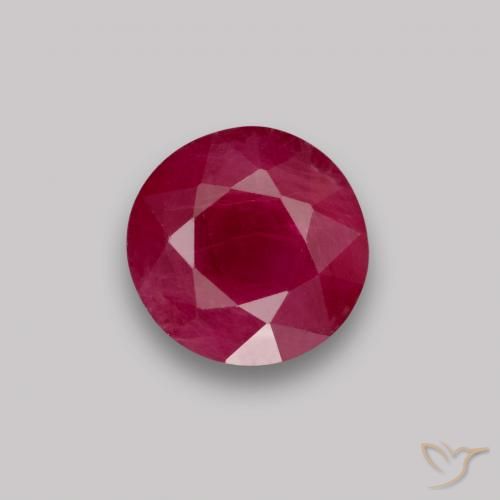 0.94ct 天然 ディープレッド ルビー, ラウンド, VS-SI