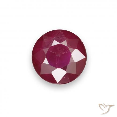 0.97ct 天然 ディープレッド ルビー, ラウンド, VS-SI