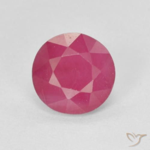 1.19ct 天然 ピンクがかったレッド ルビー, ラウンド, VS-SI