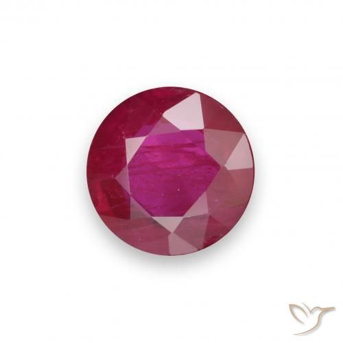 0.73ct 天然 ミディアムダークレッド ルビー, ラウンド, VS-SI