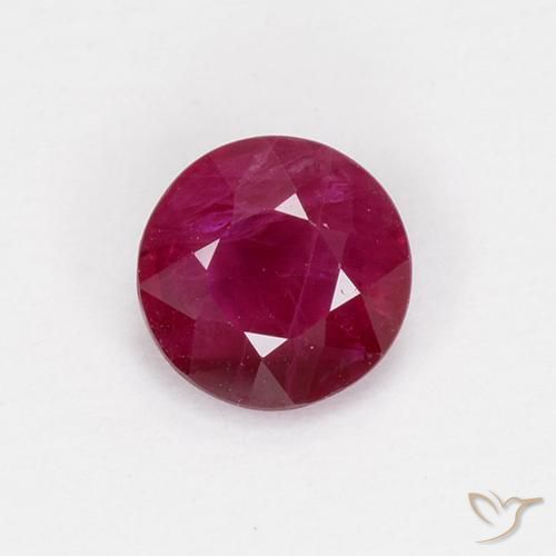 0.72ct 天然 ミディアムレッド ルビー, ラウンド, VS-SI