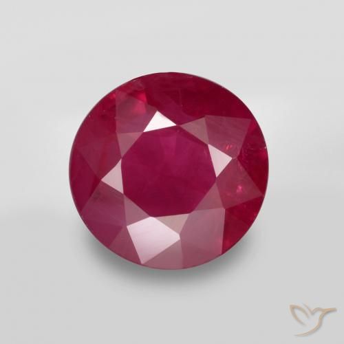 0.92ct 天然 ディープレッド ルビー, ラウンド, VS-SI