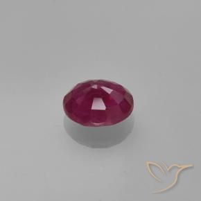 0.73カラットの天然ディープレッドルビー、ラウンド、VS-SI