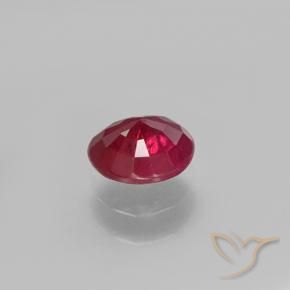 0.71カラットの天然ミディアムレッドルビー、ラウンド、VS-SI