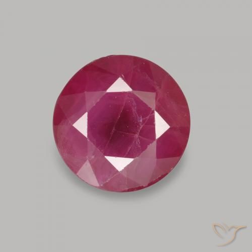 1.10ct 天然 ミディアムレッド ルビー, ラウンド, VS-SI