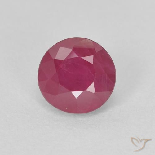 0.60ct 天然 ピンクがかったレッド ルビー, ラウンド, VS-SI