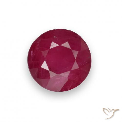 0.69ct 天然 ミディアムレッド ルビー, ラウンド, VS-SI