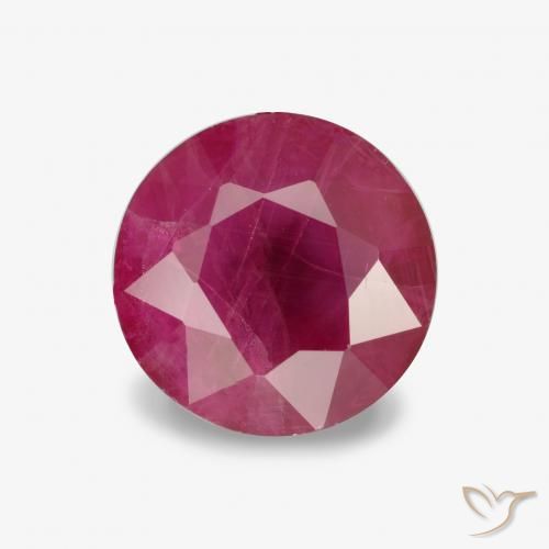 1.21ct 天然 赤みがかったピンク ルビー, ラウンド, VS-SI