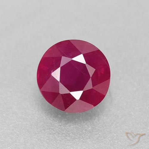0.85ct 天然 赤みがかったピンク ルビー, ラウンド, VS-SI