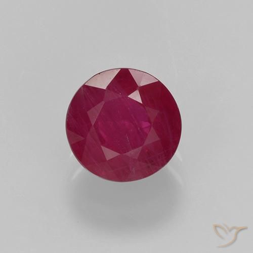 0.68ct 天然 ジャム・レッド ルビー, ラウンド, VS-SI