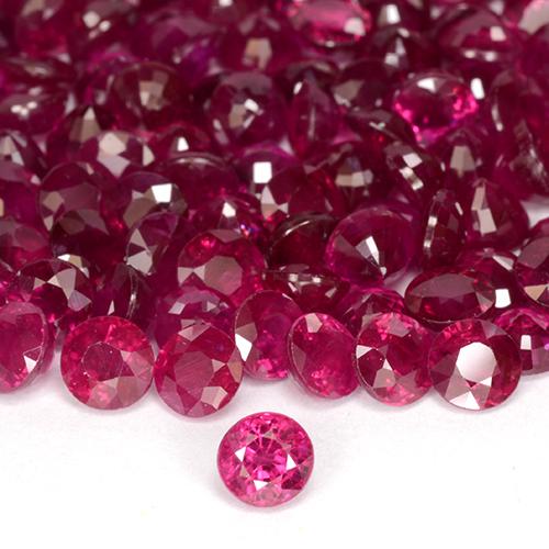 0.29カラットの天然薄いレッドルビー、ラウンド、VS-SI