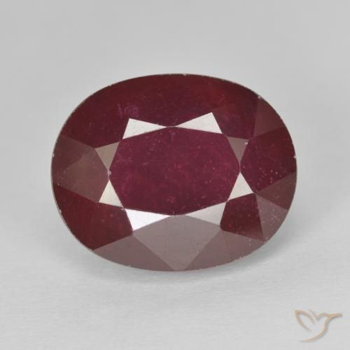 11.50ct 天然 ワインレッド ルビー, 楕円形, VS-SI